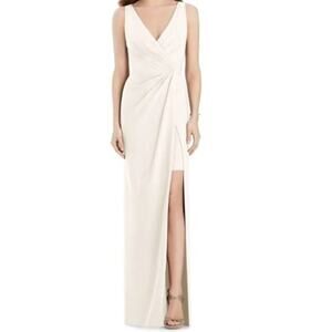 Jenny Parkham Bridesmaids Dress Ivory Hi- Low Full Length 12 NWOT